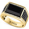 Men's onyx and diamond ring by EFFY® in 14K gold, featuring black and white diamonds.